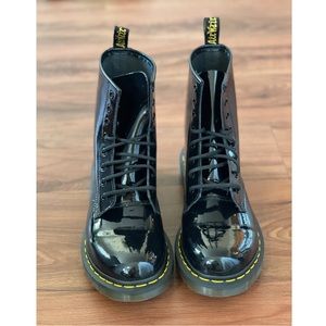 Womens Dr. Martens 1460 8-Eye Patent Boot - Black